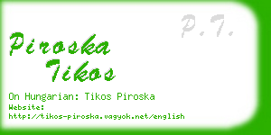 piroska tikos business card